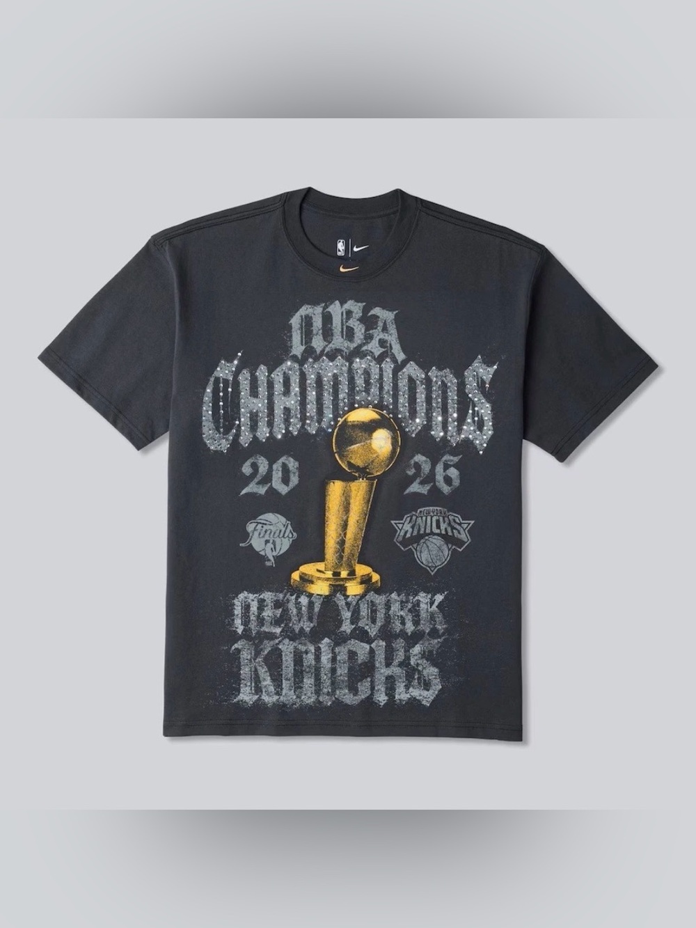 New York Knicks Nike 2026 NBA Finals Champions Authentic Locker Room T-Shirt M